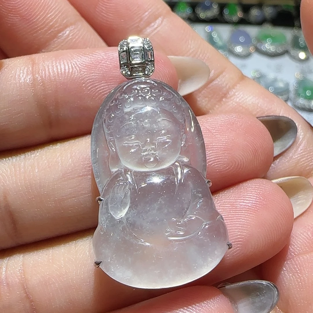 【闪购商品】颈饰18K金镶嵌翡翠天然