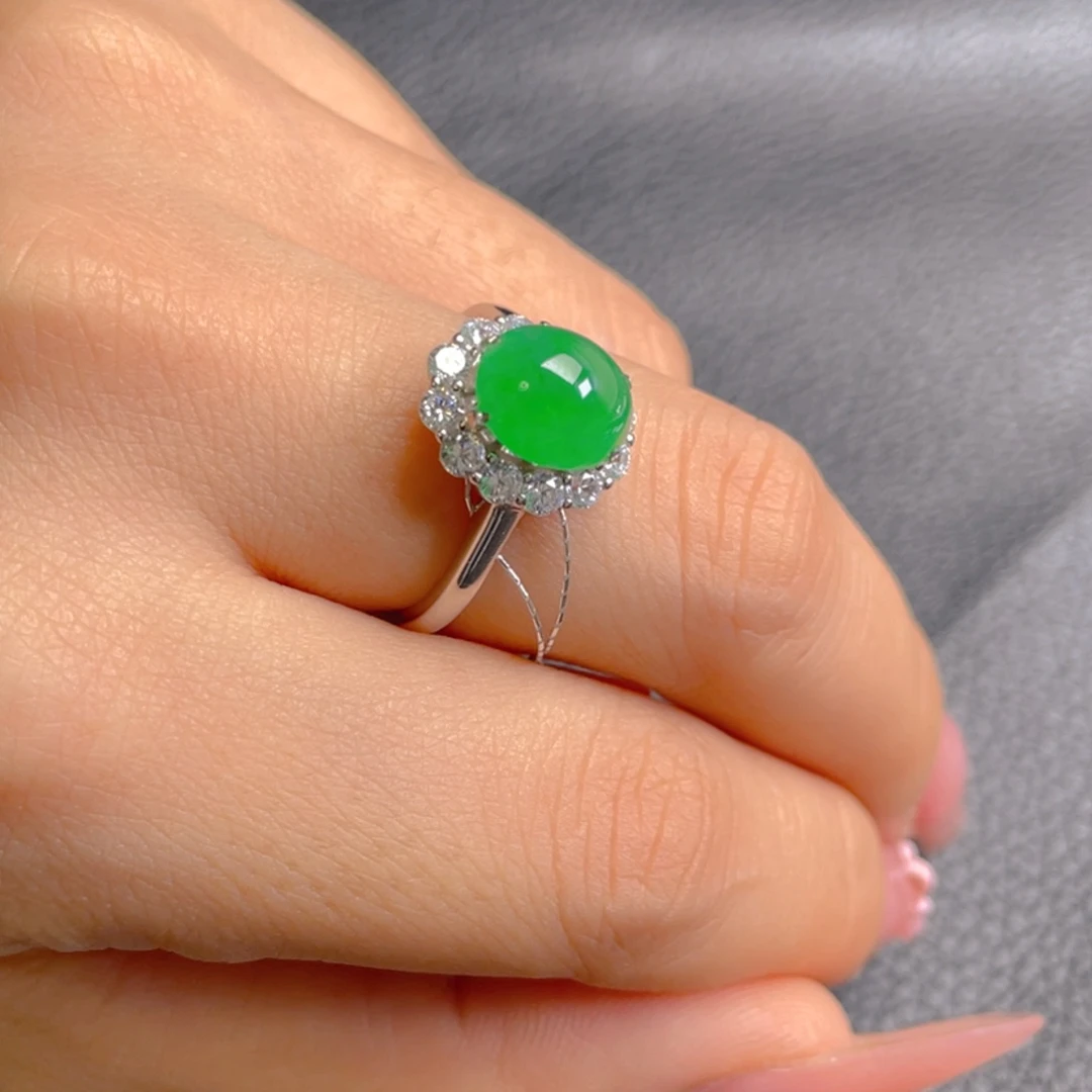 翡翠银S925镶嵌颈饰翡翠