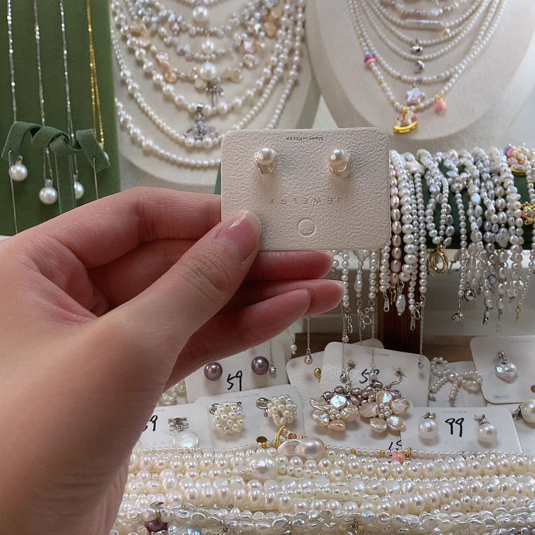 银S925镶嵌淡水珍珠耳饰