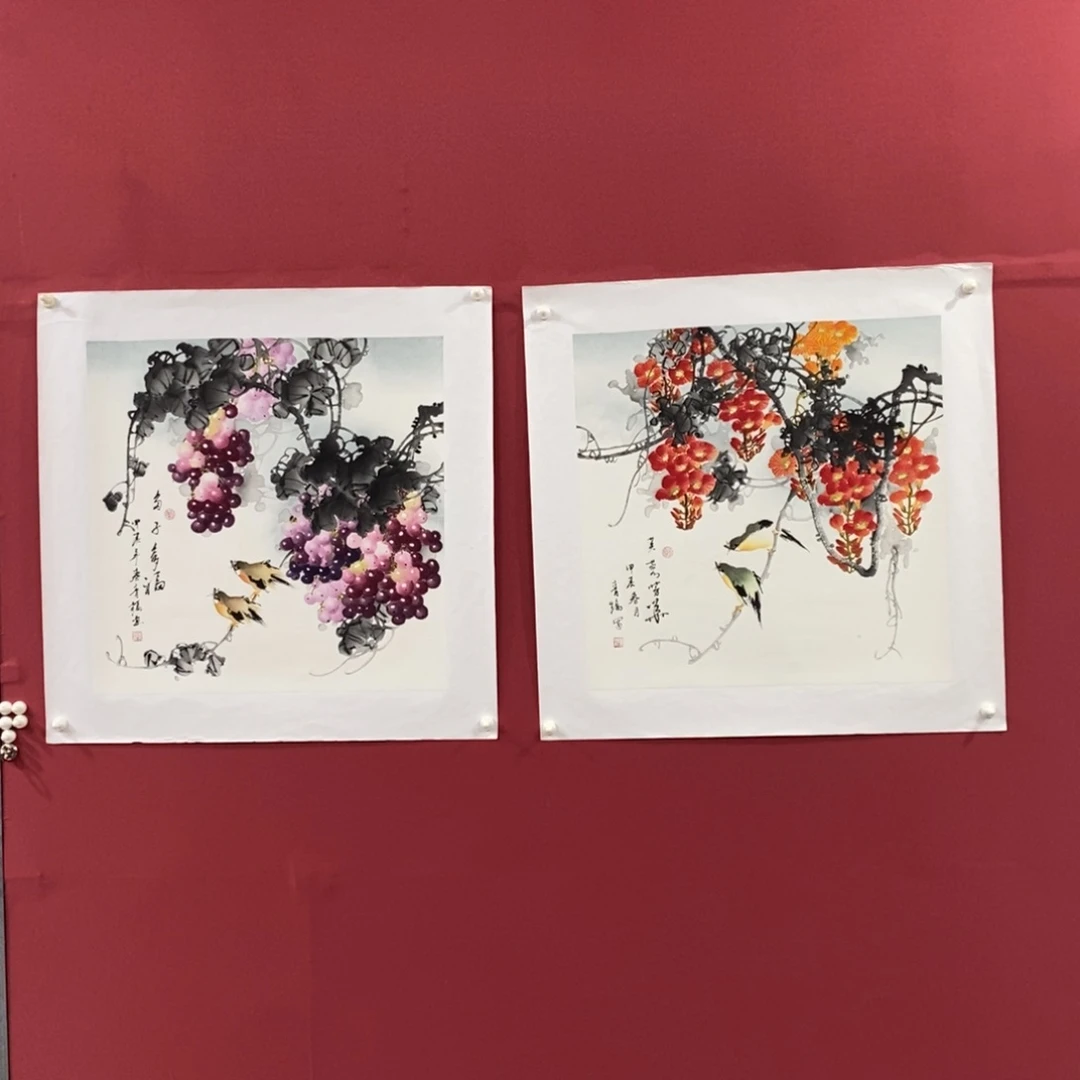 国画蓝*胡彬三尺斗方真人真品
