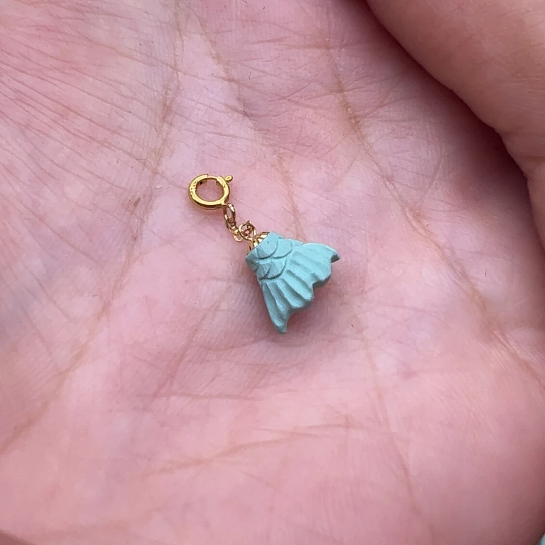 绿松石18K金镶嵌颈饰配件