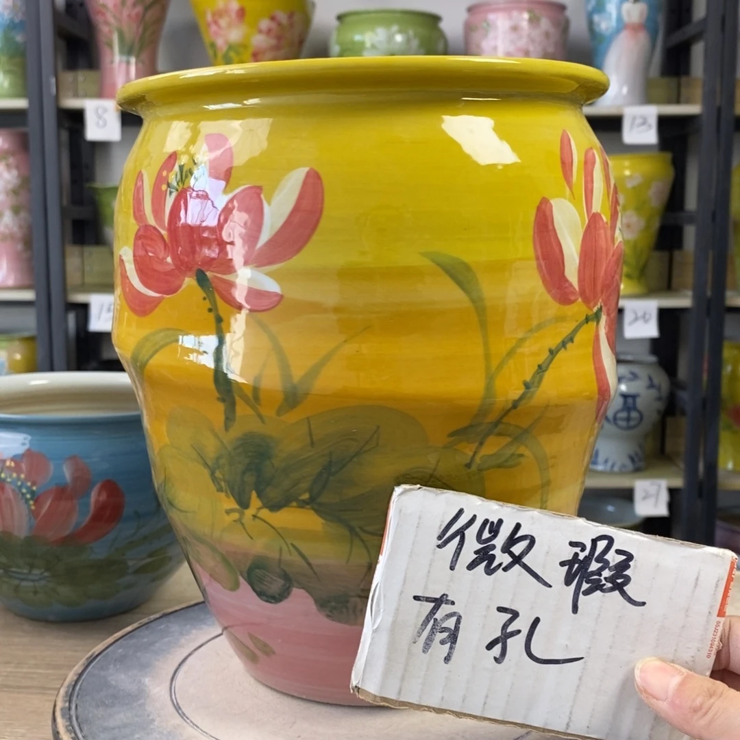 景德镇手工手绘陶瓷花盆