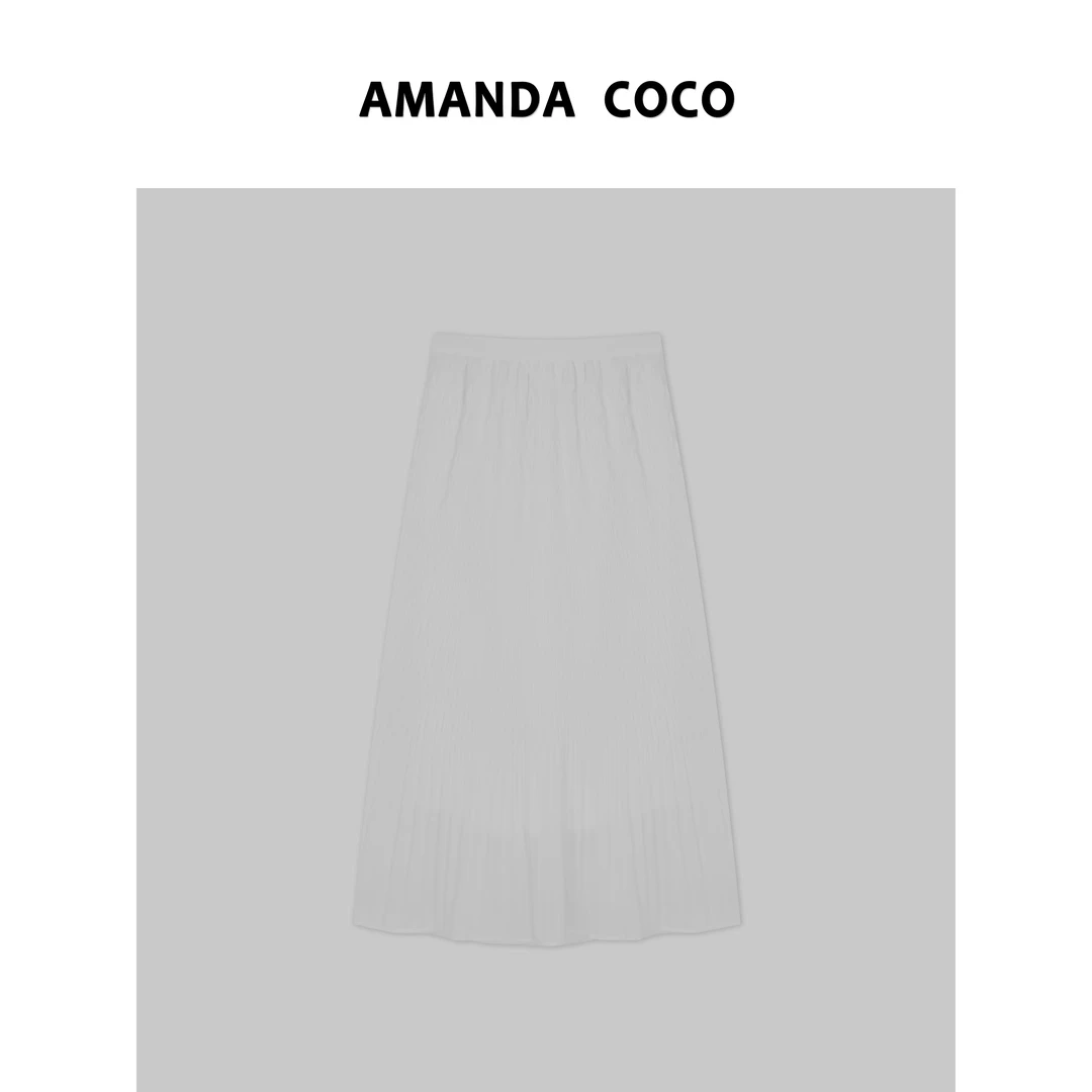 AMANDACOCO 静静 | 夏季法式肌理感气质飘逸大裙摆半身裙