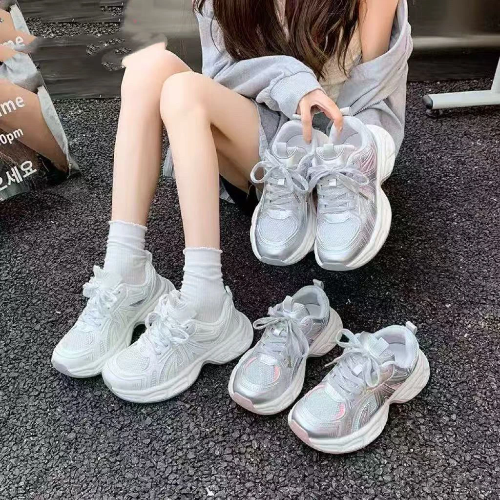 8023韩版厚底老爹鞋女2025秋季爆款网面百搭时尚休闲风跑步运动鞋