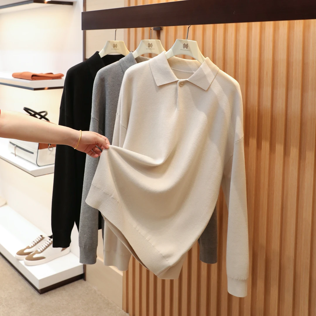 2025早秋新款高端极简风简约大气商务休闲叠穿针织卫衣毛衣男1246