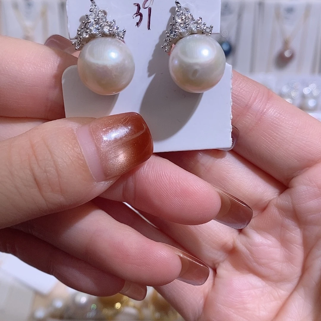 淡水珍珠耳饰未镶嵌w12.3