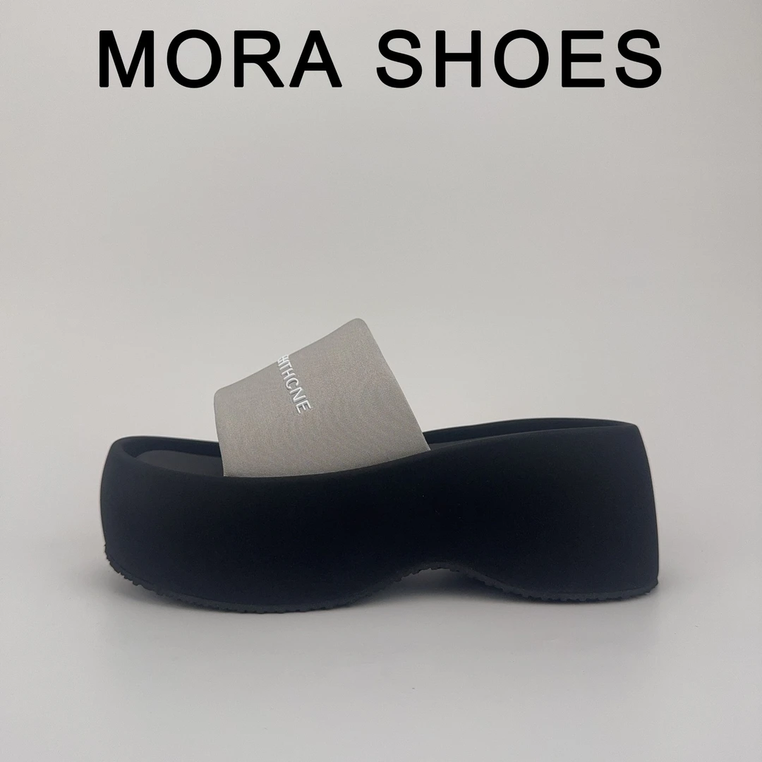 腿精辣妹~云朵厚底沙滩泡泡拖鞋女凉拖外穿夏季