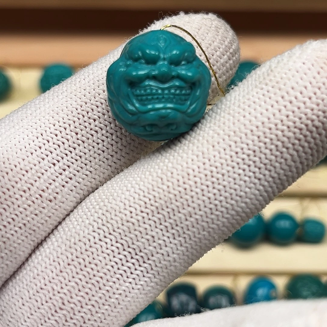 绿松石未镶嵌珠宝奇石907/17.6mm