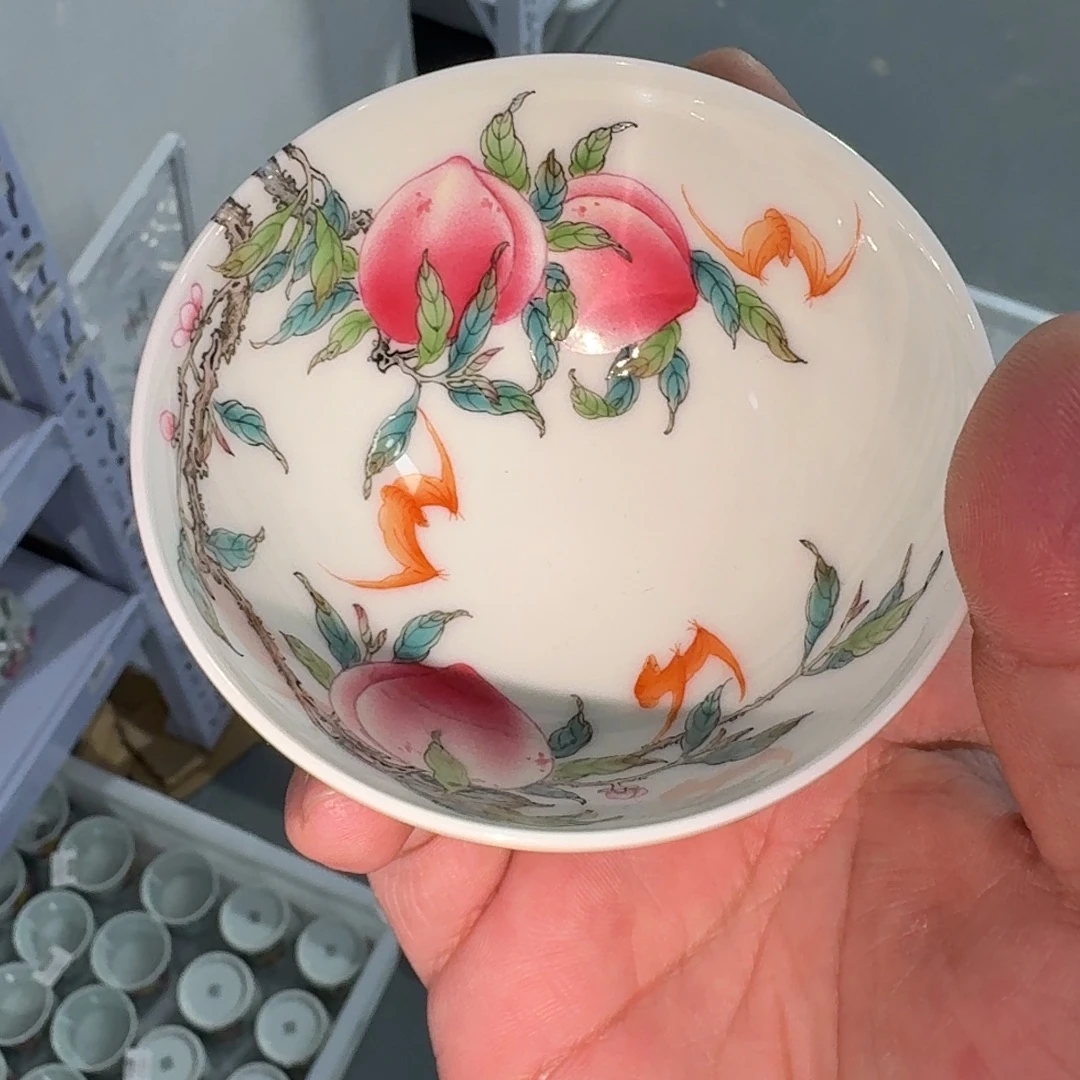 瓷摆件瓷言所小曹甄选中号九桃鸡心