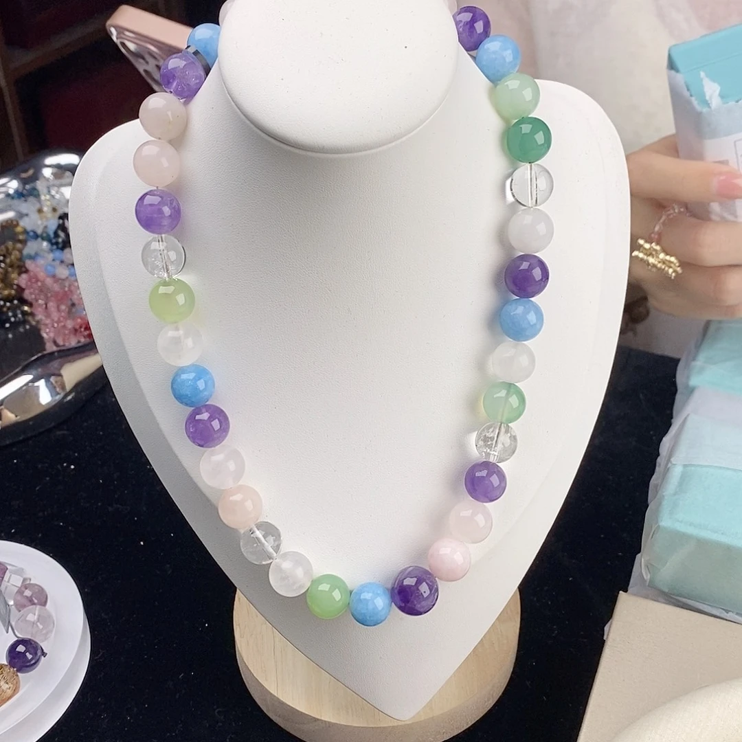 水晶手链银S925镀金镶嵌