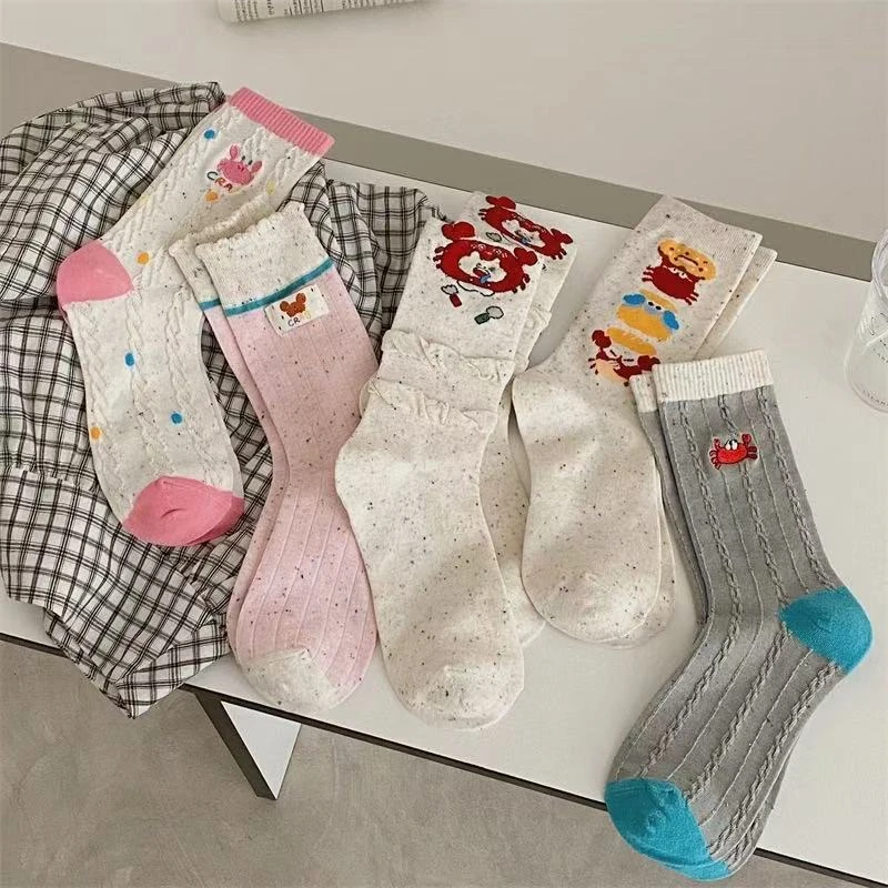 春夏季女士中筒袜棉