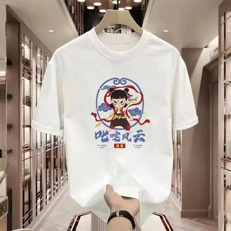 【爆款哪吒】纯棉亲子装短袖T恤百搭时尚可爱上衣潮流ins体恤2025