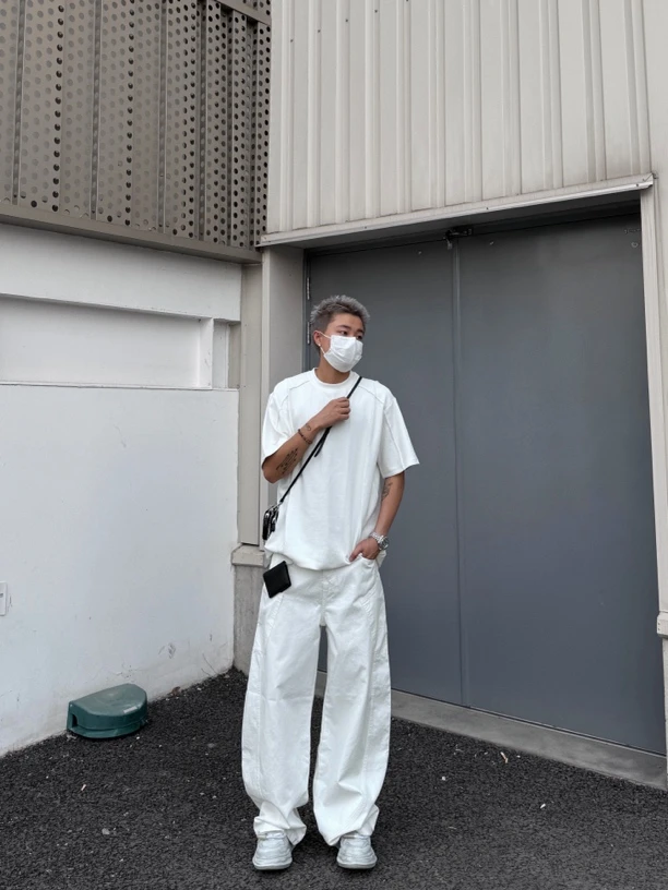 Ninjazz 美式微阔Cleanfit水洗微弯刀多口袋工装裤