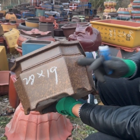 红陶紫砂花盆盆景盆栽