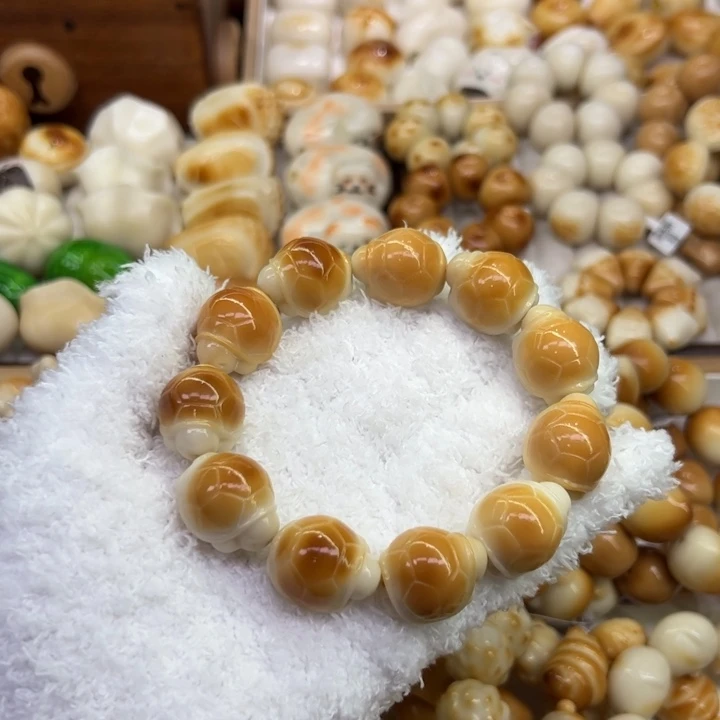 菩提根/象牙果把件70 象牙果原果雕刻炭烧小海龟