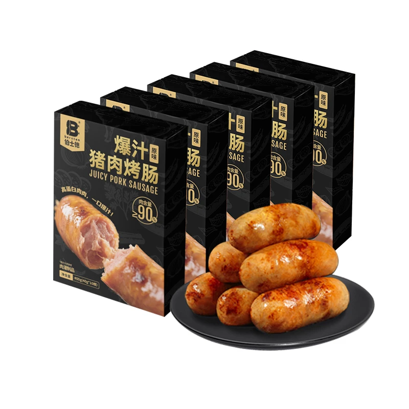 Moodles魔斗仕90%肉爆汁烤肠原味无添加淀粉400g-达人推荐