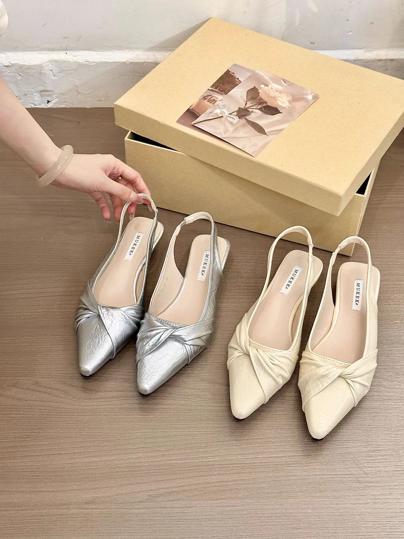 低跟气质尖头夏季浅口单鞋女韩版鞋子明星同款百搭鞋子法式软底