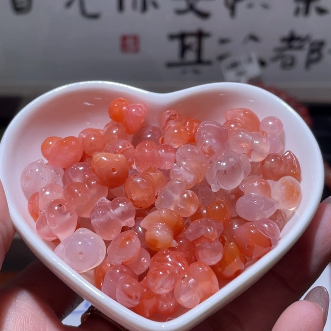 南红玛瑙未镶嵌挂件mini小黄鸭