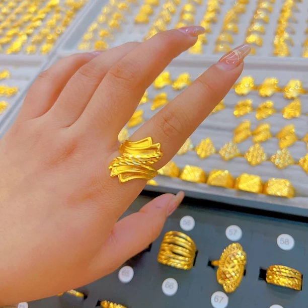 铜合金戒指 163时尚新款精美大气甜美可调节戒指久不掉色