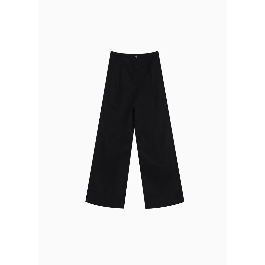 【高知亚麻氧气裤】2025夏季100%亚麻女士简约气质长百搭休闲裤8815