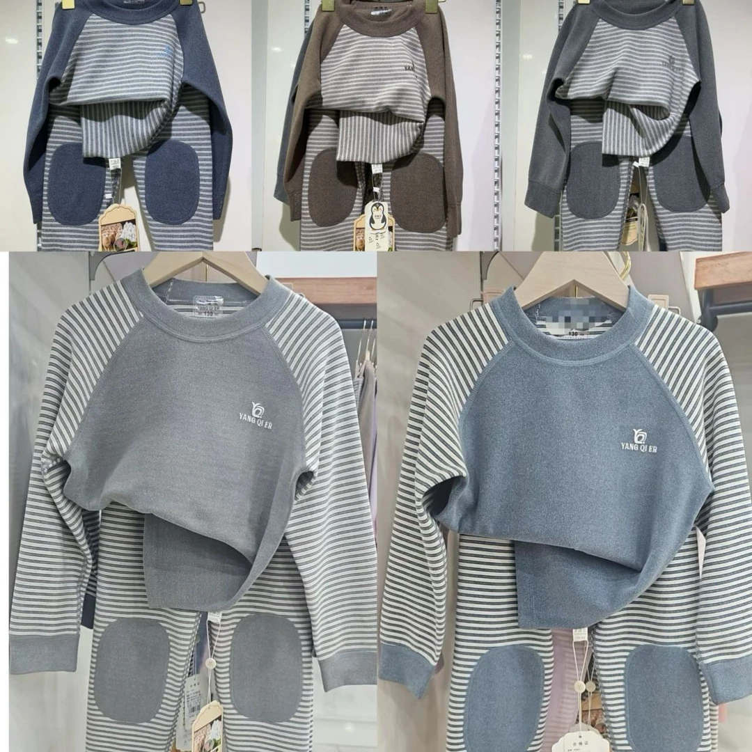 0~14岁秋冬儿童德绒内衣套装男女童加厚德绒秋衣秋裤家居服