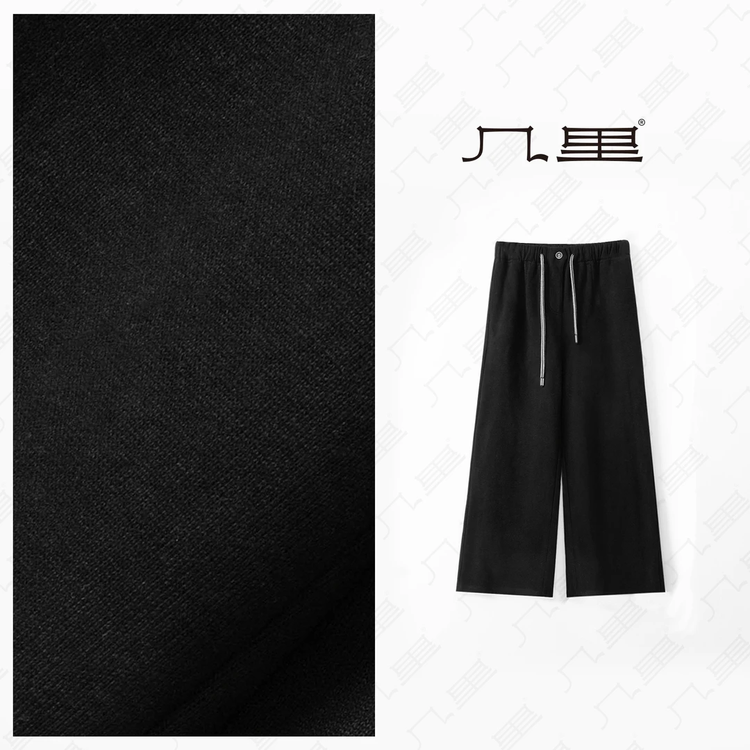 几里与麻 高级感运动抽绳直筒加绒休闲裤102 2090248