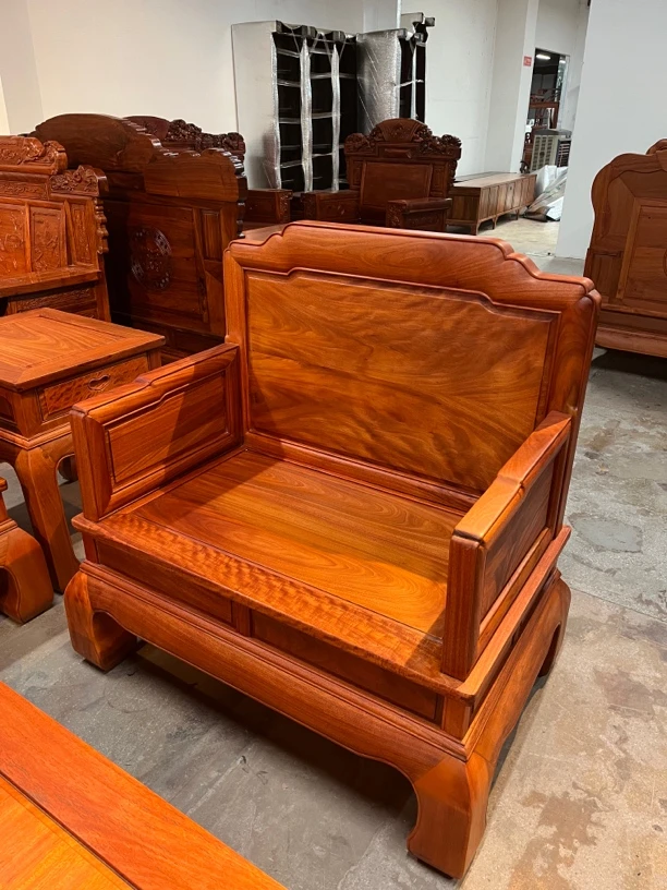 红檀香和天下六件套香脂木豆沙发家用客厅家具新中式