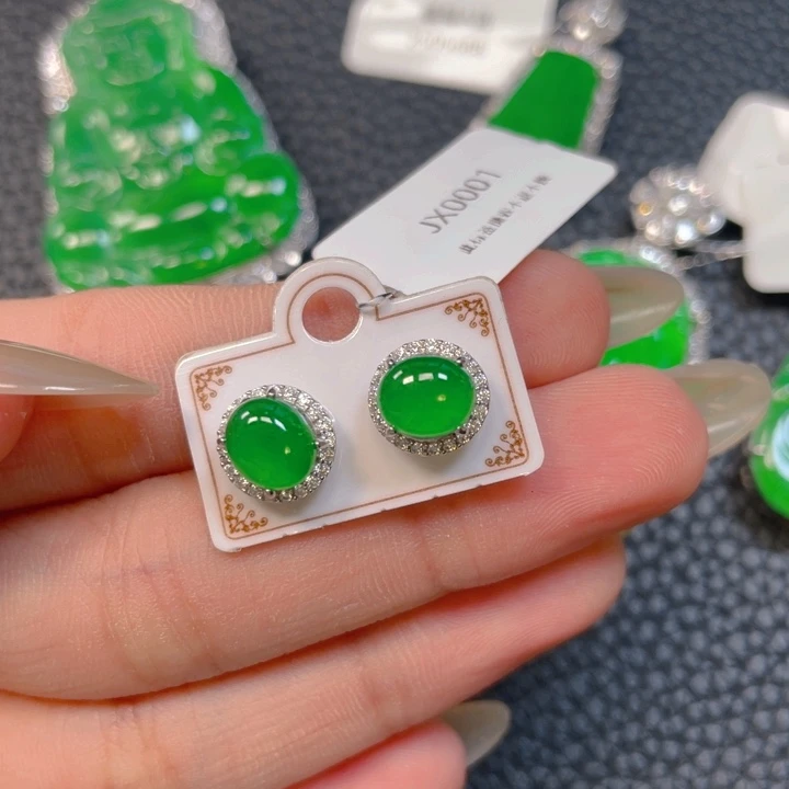 【闪购商品】翡翠银S925镶嵌颈饰吃***呢翡翠