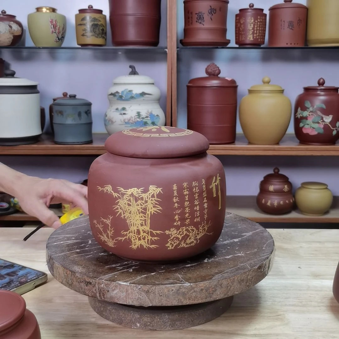 紫砂茶叶罐正品7613