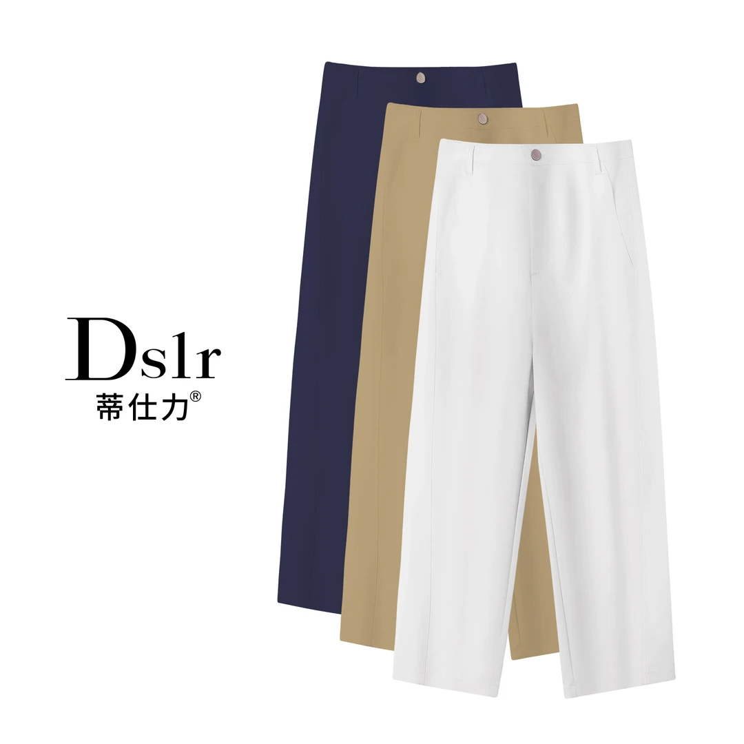 2025新款早秋显瘦高腰时尚百搭气质微型直筒裤