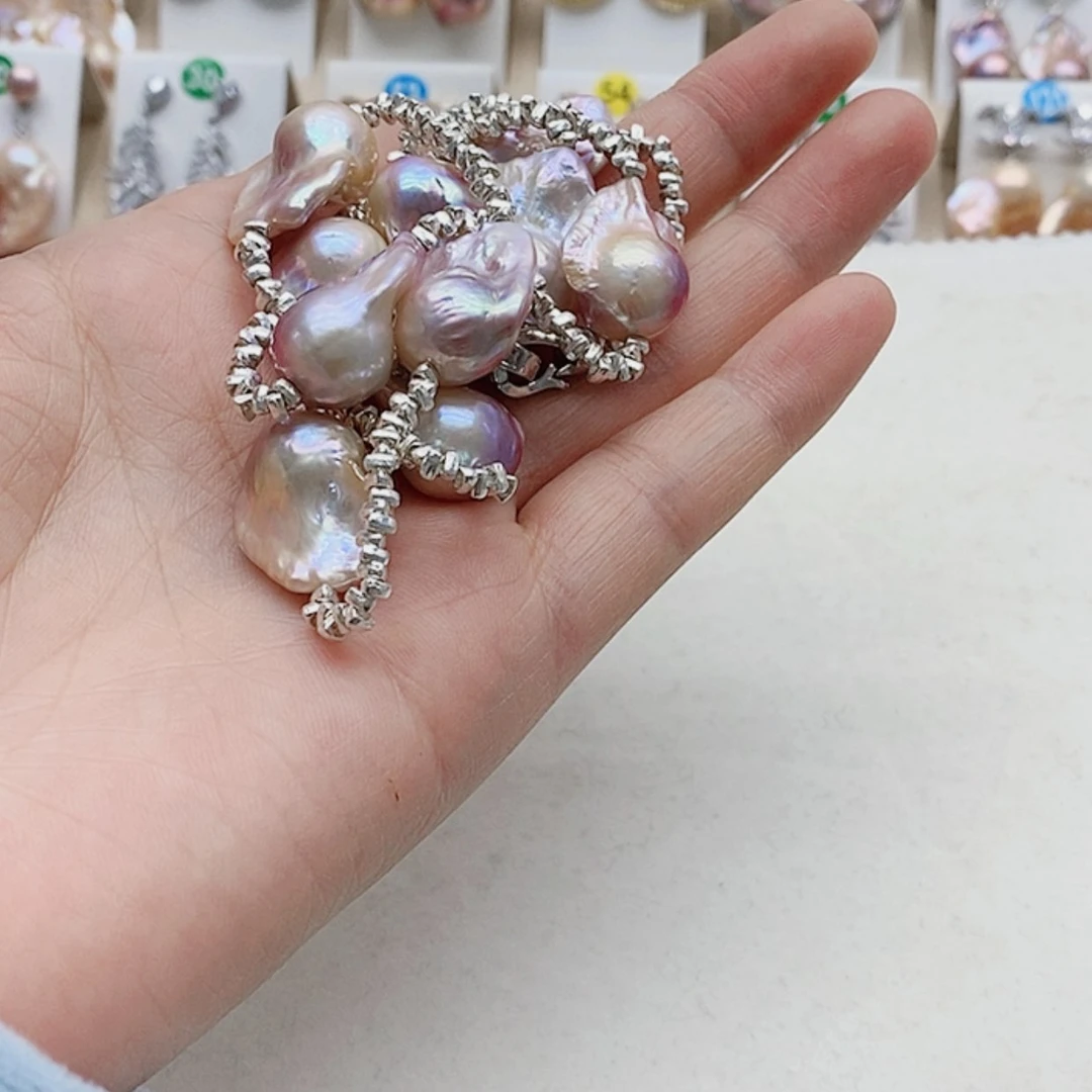 【闪购商品】淡水珍珠耳饰银S925镶嵌B****)