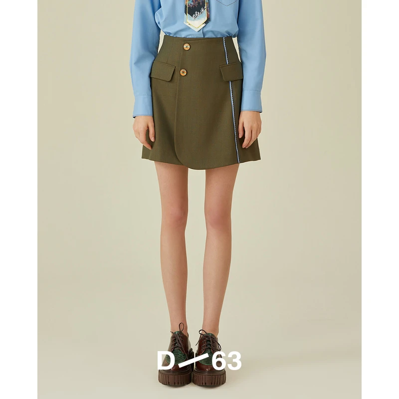 【小花】D63S时尚百搭短裙5E1Q81023