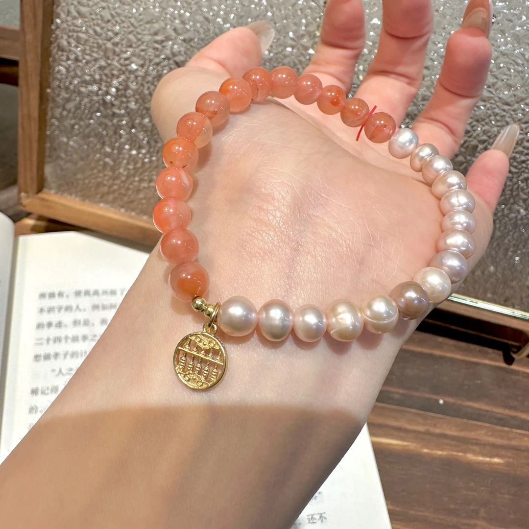 十里间【桃嫣红】新中式淡水珍珠手链甜美少女手串