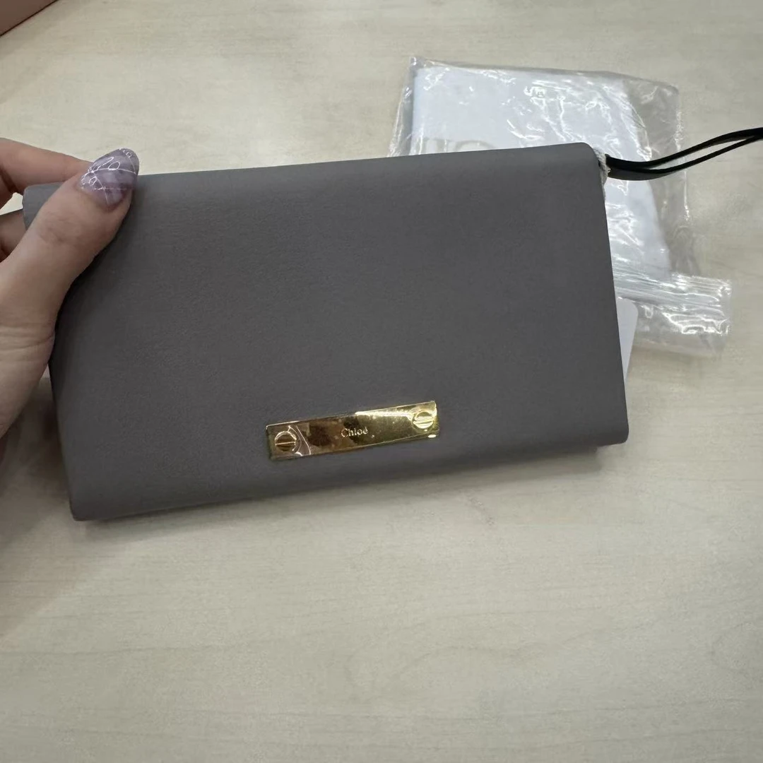 95新 Chloe/蔻依 蔻依灰色钱包03002/二奢包包