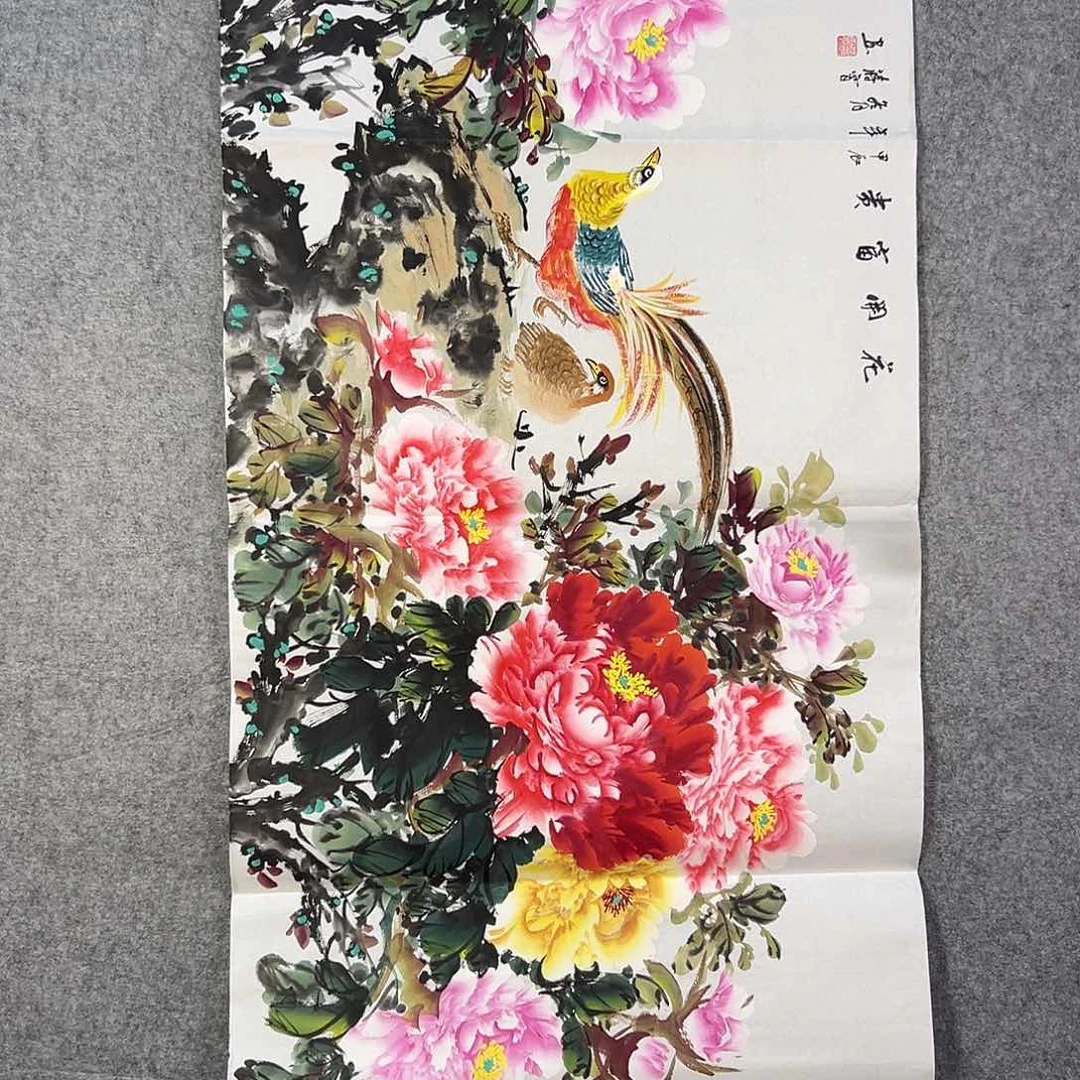 国画732 花鸟在此鸣叫时还要一