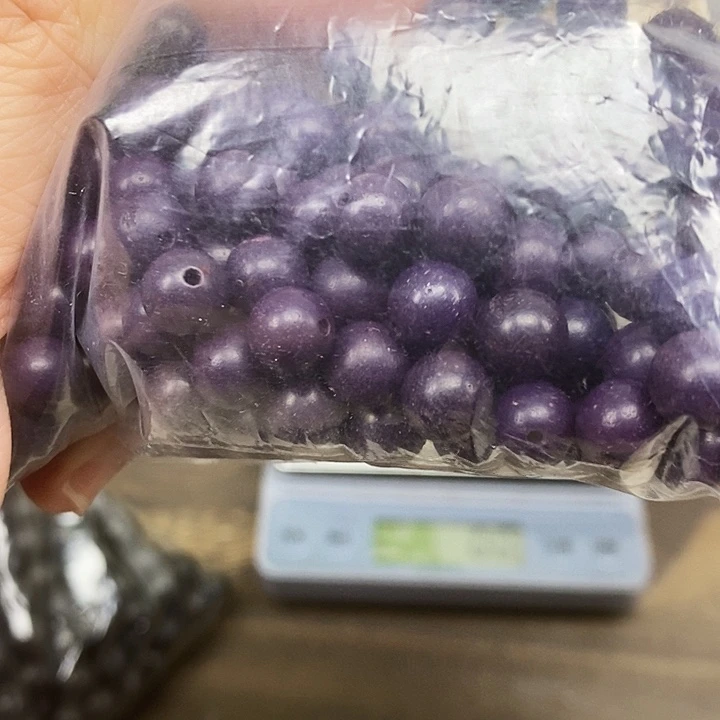 新***莲紫气东来0.8天然合香珠到手50克左右微瑕