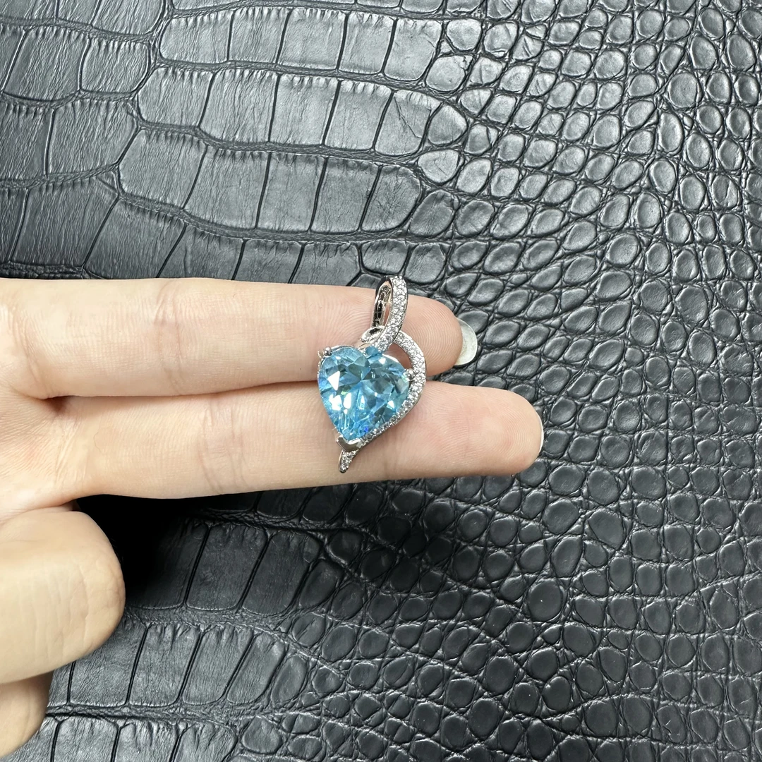 JDP1105阿鲁沙-典藏轻奢海蓝尖晶-精工925吊坠