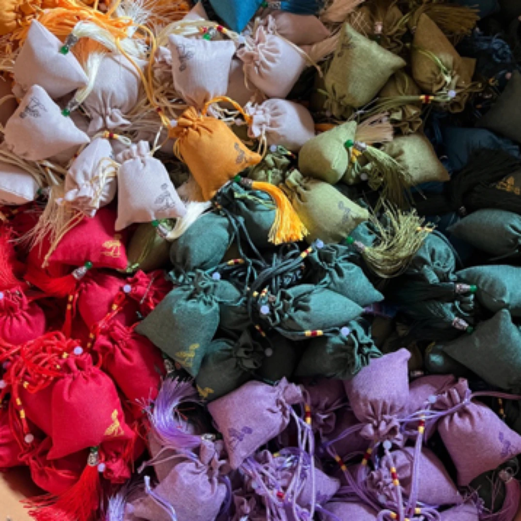 【新款空禅香囊】亚麻面料批发摆摊进货义乌小工艺品国风刺绣