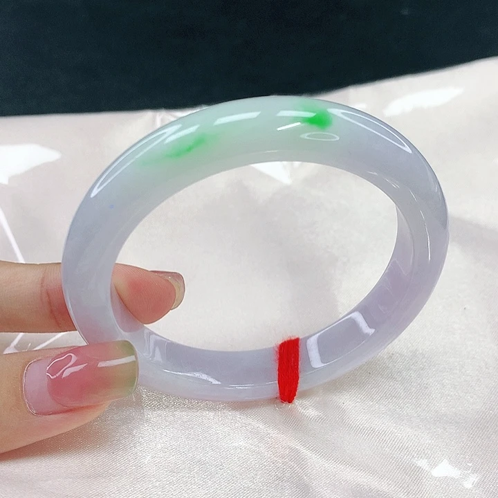 翡翠未镶嵌手镯圈56，04044