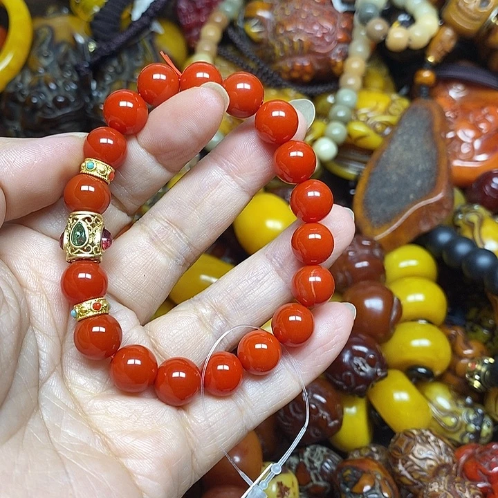 无非金属锦红手串