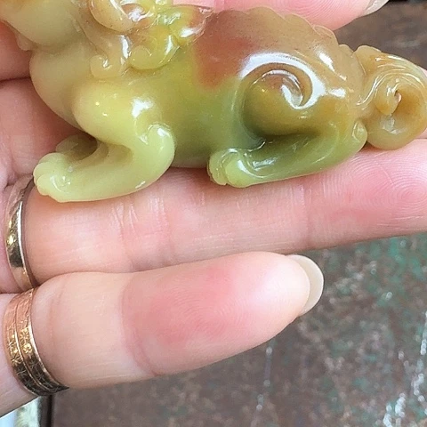 力***石寿山石寿山艾叶绿