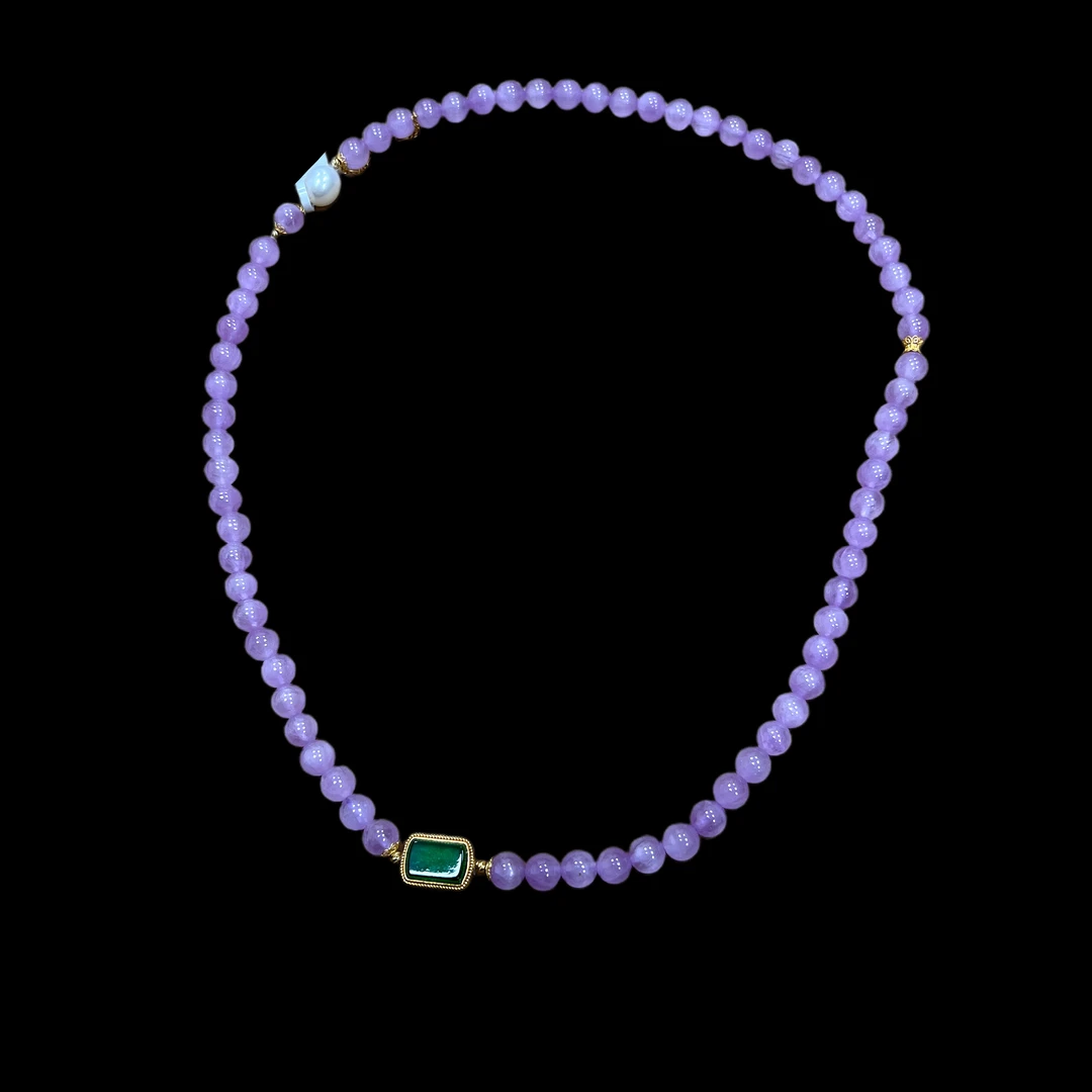 3407-紫锂辉18k手串孤品