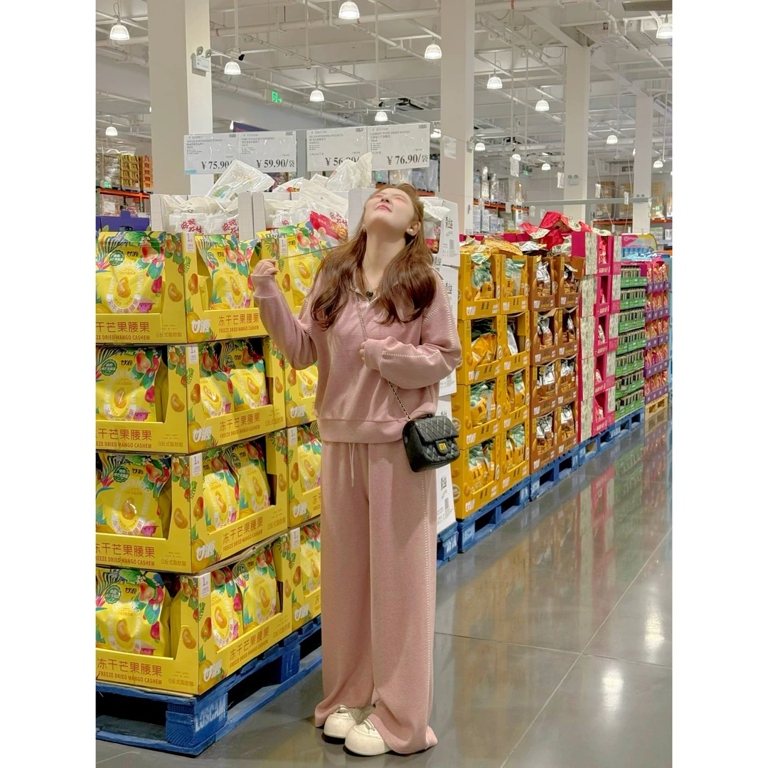 楠序迪迪微胖女装 运动系休闲气质两件套女2025年早秋套装YZ37186