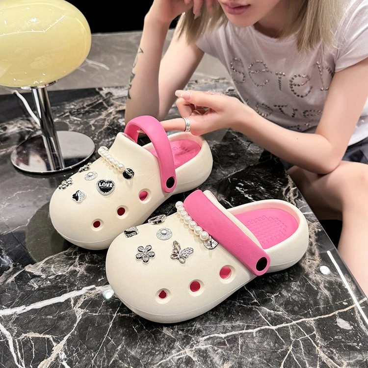 编号鞋夏季厚底新款洞洞拖鞋女