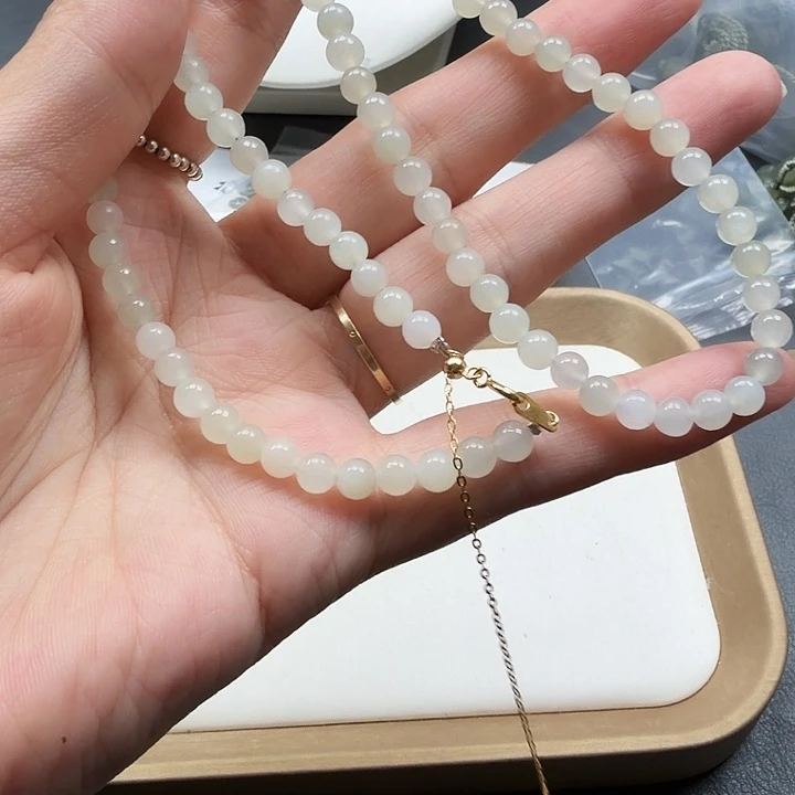 和田玉银S925镶嵌颈饰15