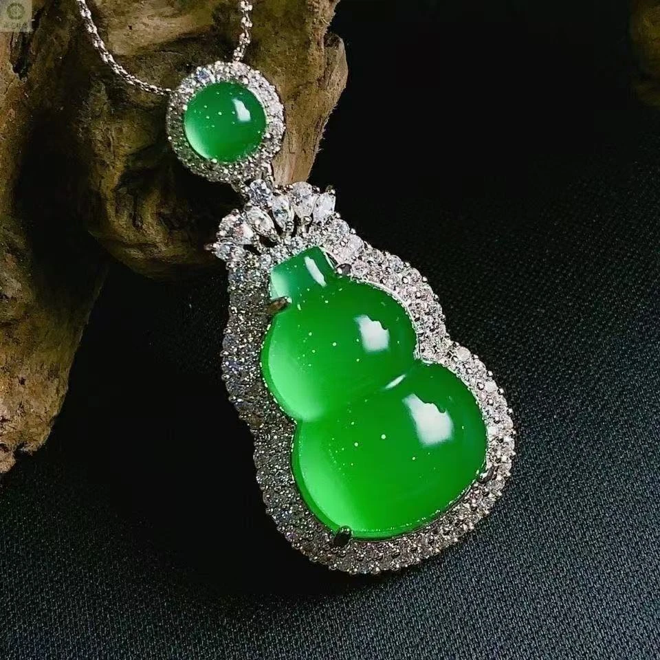 锌合金项链 MYONLYSOPHINA冰透绿葫芦项链