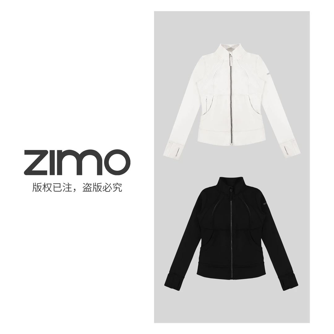 空气层软壳无帽拉链外套204-zimo-瑜伽健身瑜伽服健服YFWT204