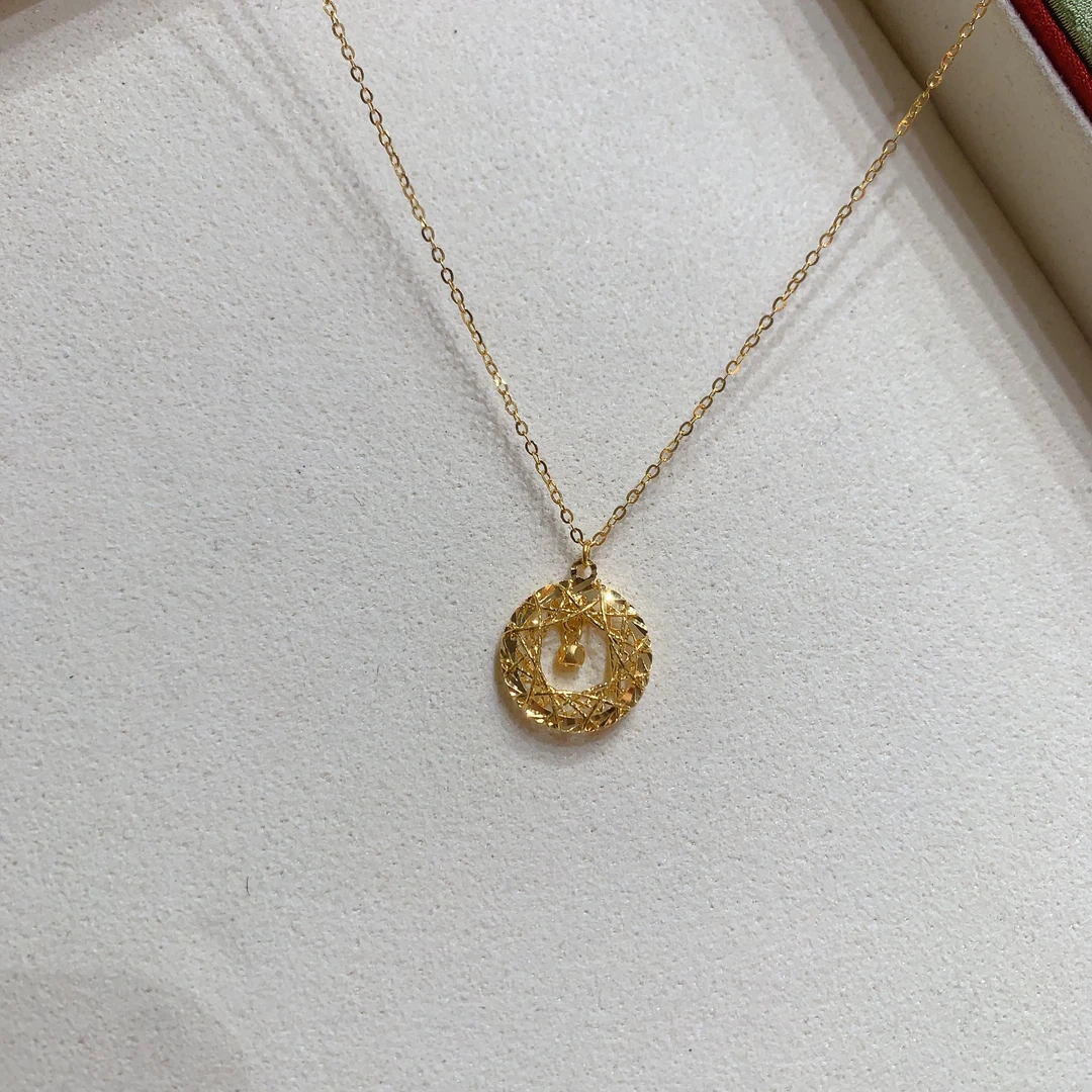 【不支持无理由退】5G工艺精品足金999捕梦网方糖套链