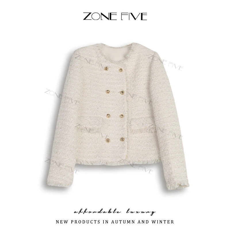 【zonefive】许你耀眼2025秋冬保暖精致小香风短款法式外套