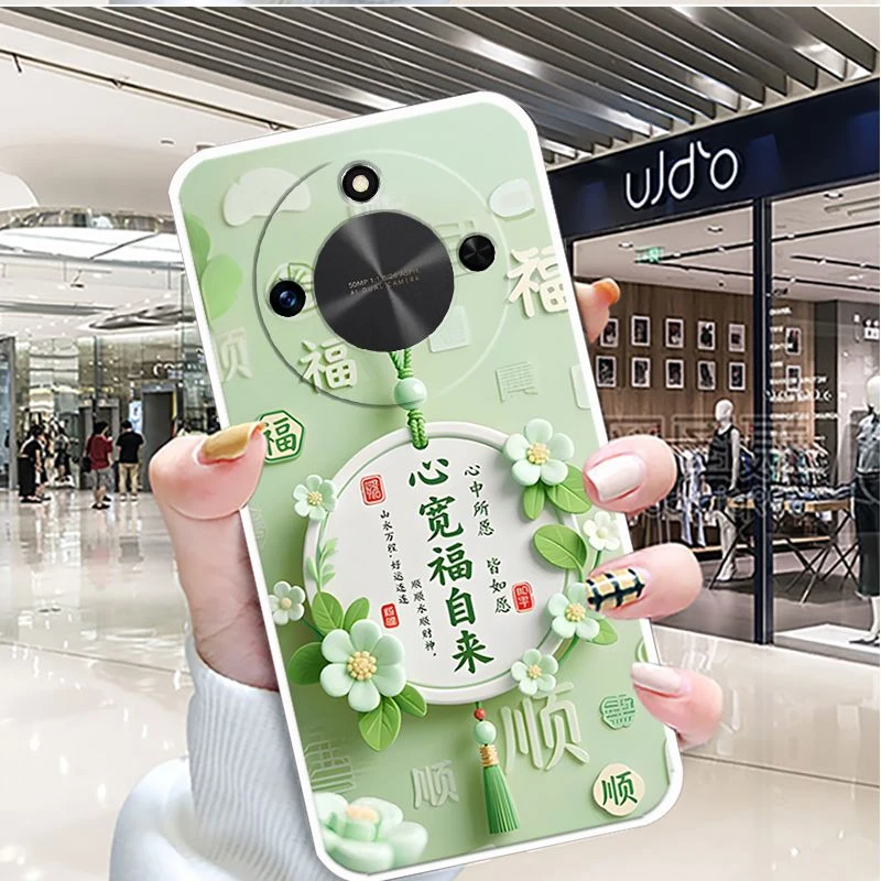 适用荣耀X60手机壳BRC-AN00保护套硅胶防摔中国风全包边男软壳潮